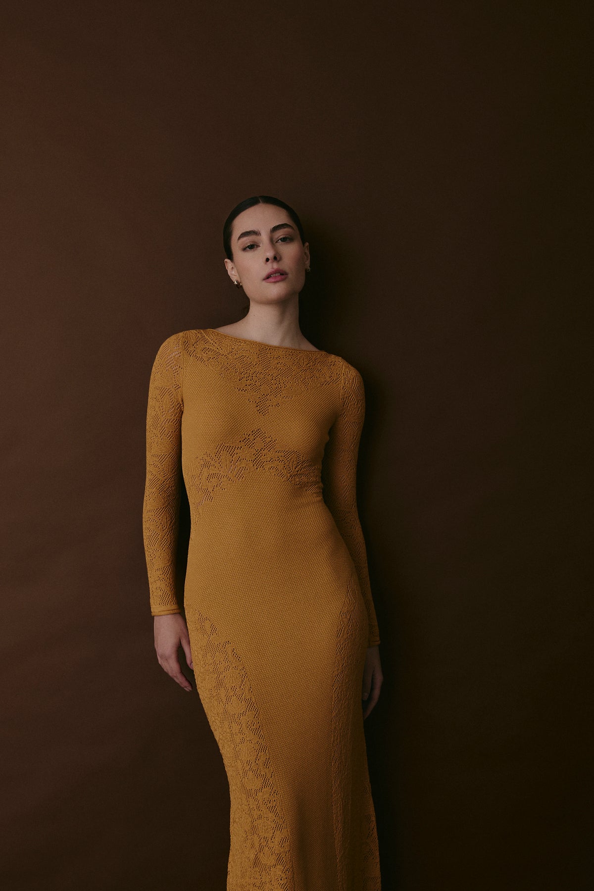 PARK DRESS AMBER GOLD