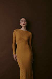 PARK DRESS AMBER GOLD