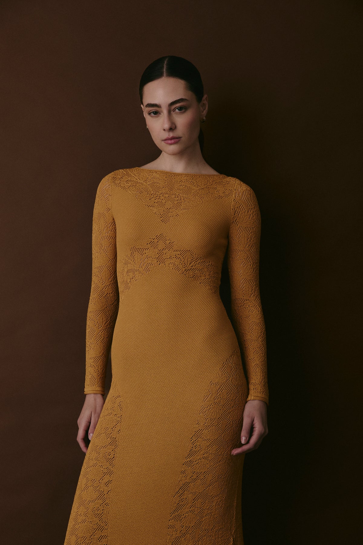 PARK DRESS AMBER GOLD