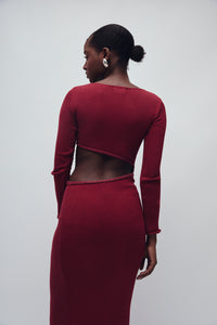SUTTON DRESS MERLOT