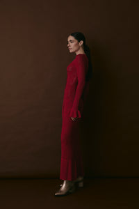 PERRY DRESS SCARLET