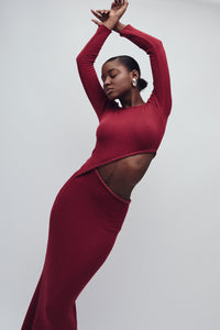 SUTTON DRESS MERLOT