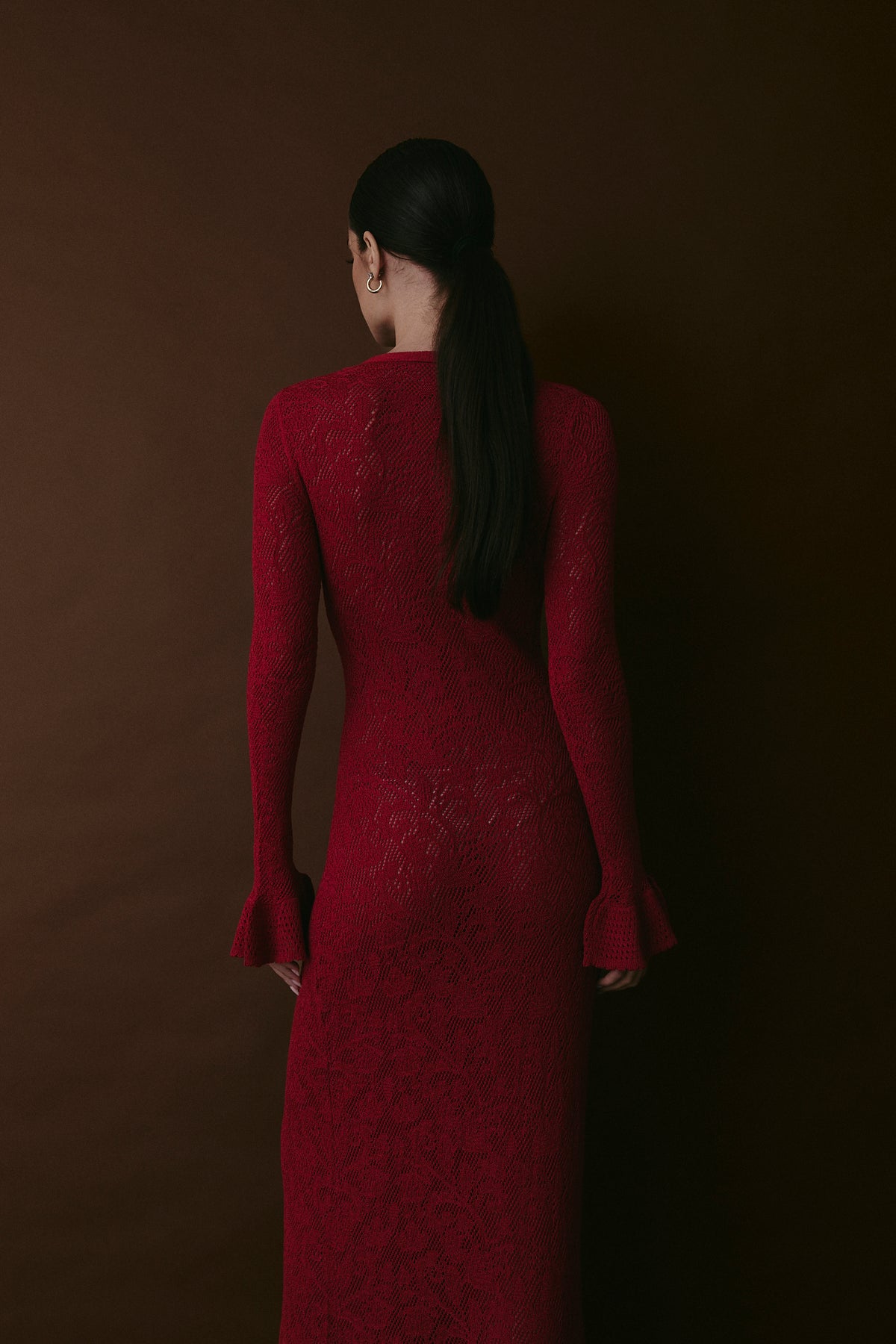 PERRY DRESS SCARLET