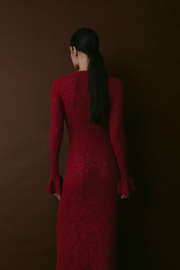 PERRY DRESS SCARLET