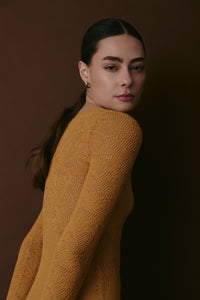PARK DRESS AMBER GOLD