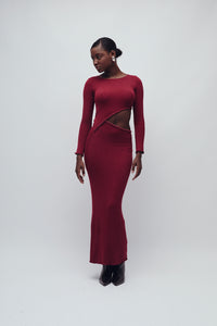 SUTTON DRESS MERLOT
