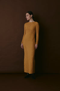PARK DRESS AMBER GOLD