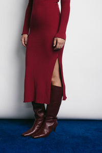 CHARLIE DRESS MERLOT