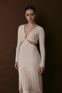 BOWERY DRESS ECRU