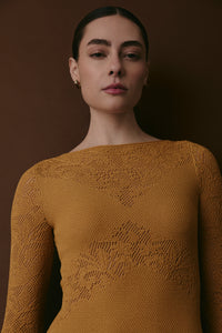 PARK DRESS AMBER GOLD