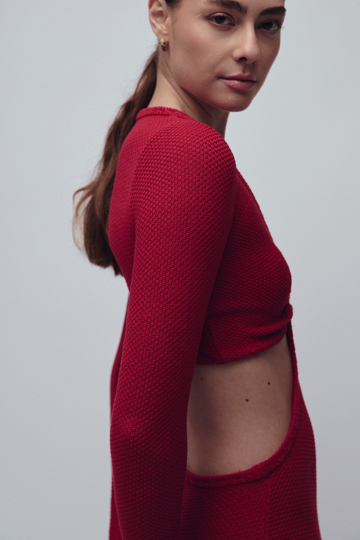 BOWERY DRESS SCARLET