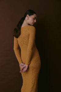 PARK DRESS AMBER GOLD