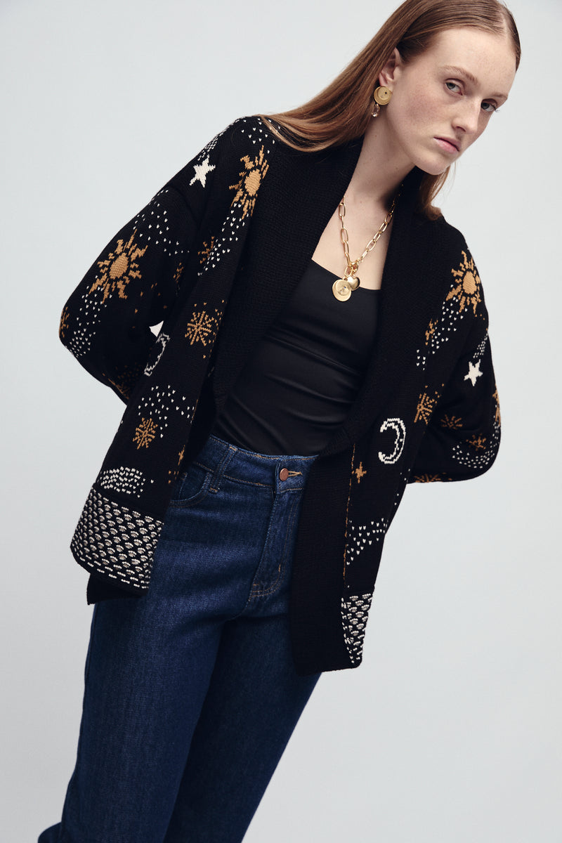 WINSTON CARDIGAN BLACK