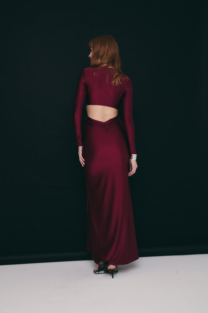 DUBAI DRESS MERLOT