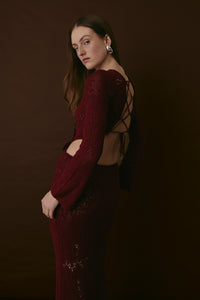 BLEECKER DRESS MERLOT