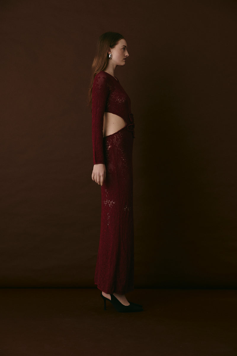 BLEECKER DRESS MERLOT