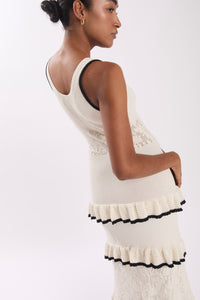 BARDOT DRESS ECRU