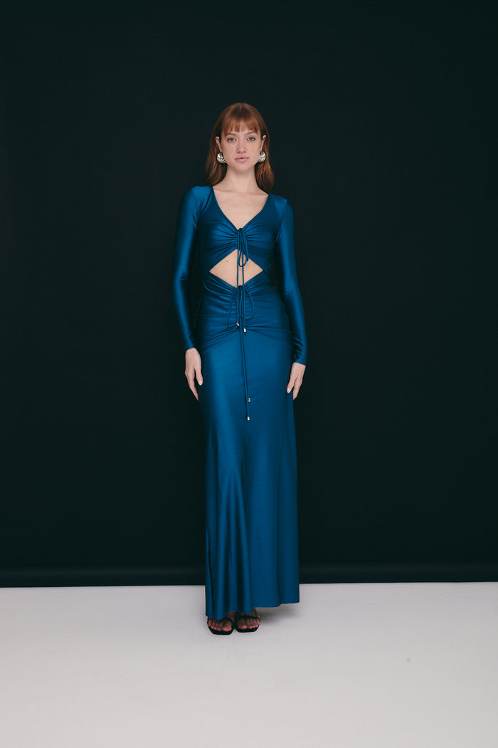ABU DHABI DRESS TEAL