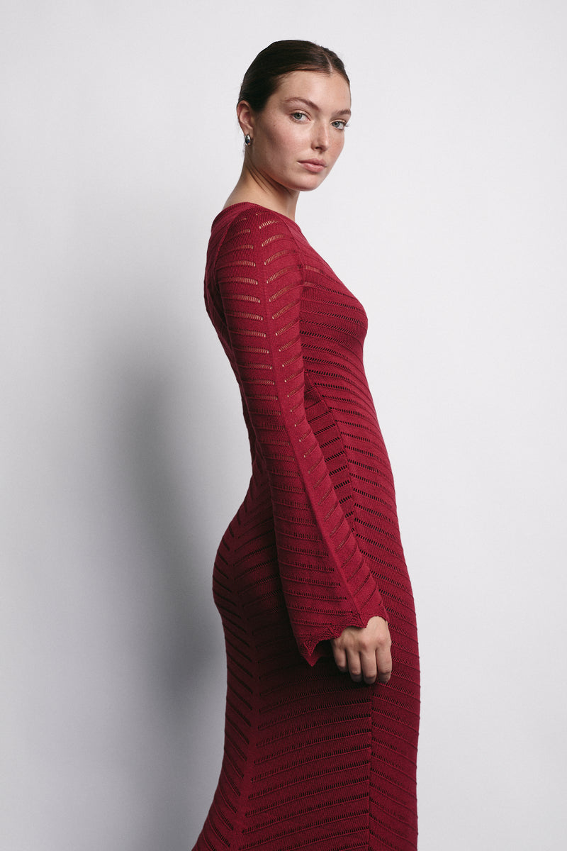 MARGARET DRESS MERLOT