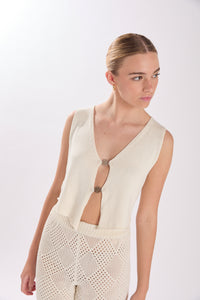 JUDE VEST ECRU