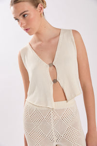 JUDE VEST ECRU