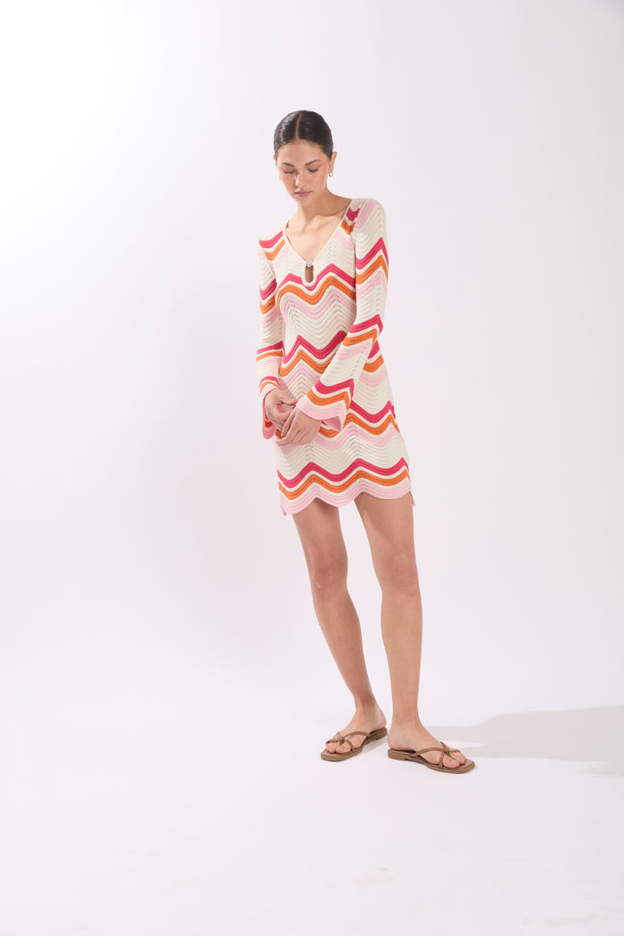SHARON DRESS CLARED RED