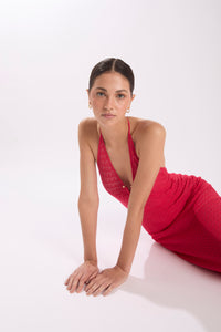BEVERLY DRESS CLARED RED