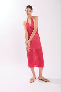 BEVERLY DRESS CLARED RED
