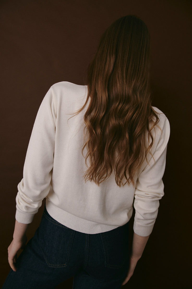 CREW NECK SWEATER ECRU