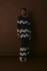 ASTOR DRESS DUSTY BLUE