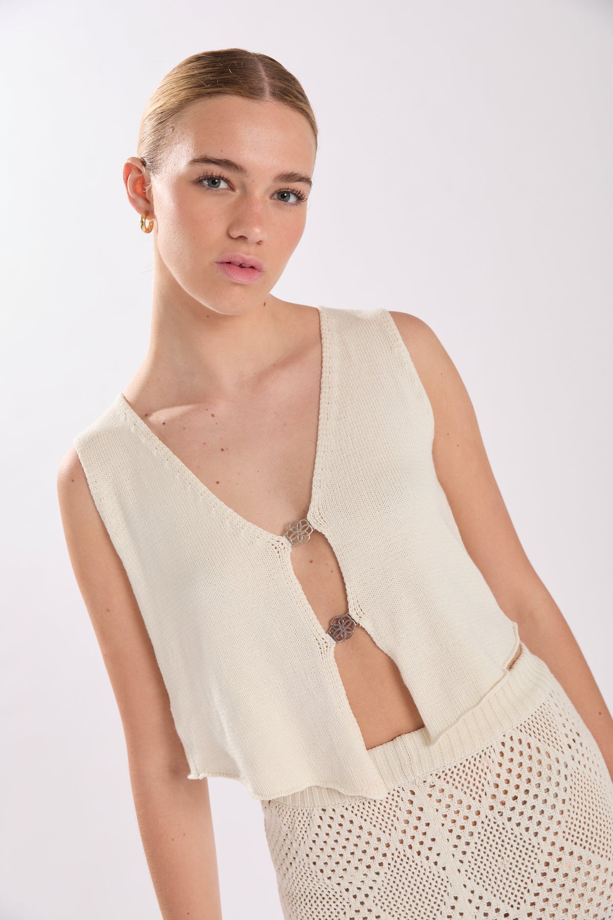 JUDE VEST ECRU