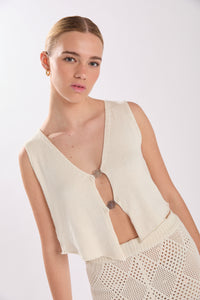 JUDE VEST ECRU