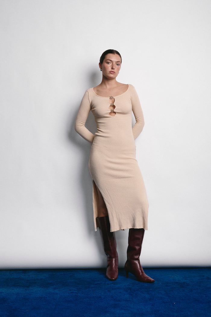 CHARLIE DRESS MACADAMIA