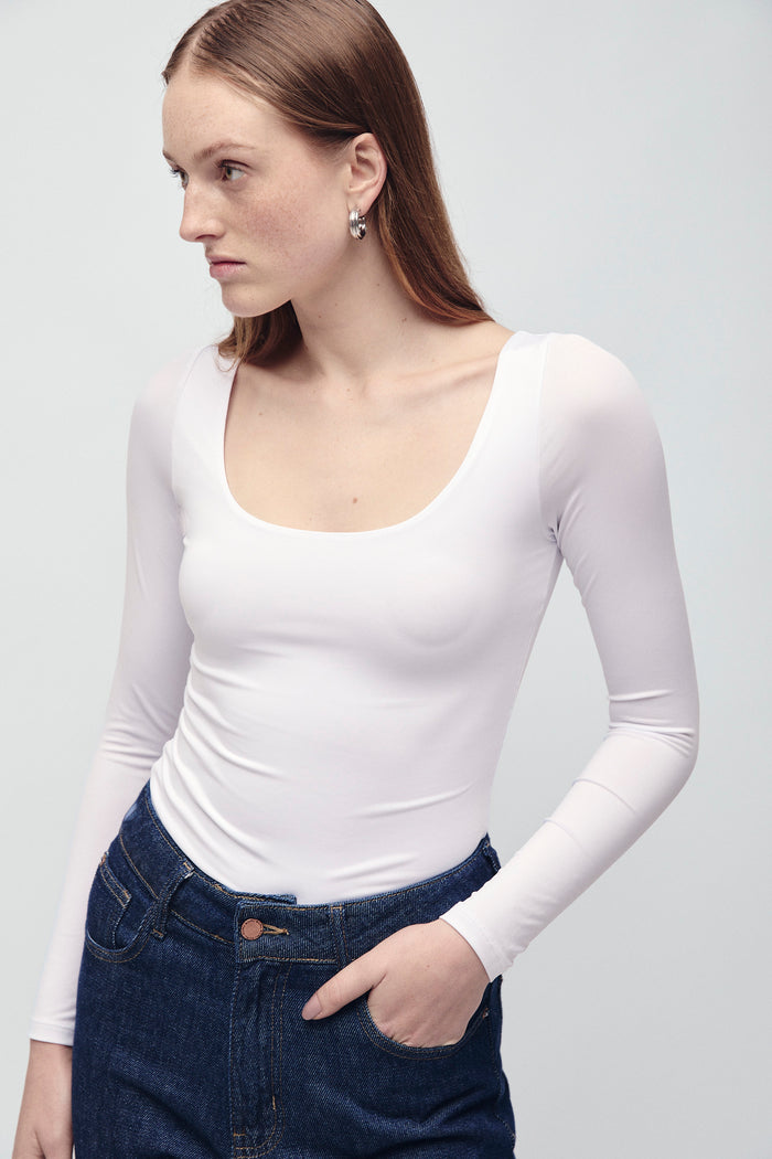 2 PACK LONG SLEEVE T-SHIRT IVORY/MACADAMIA