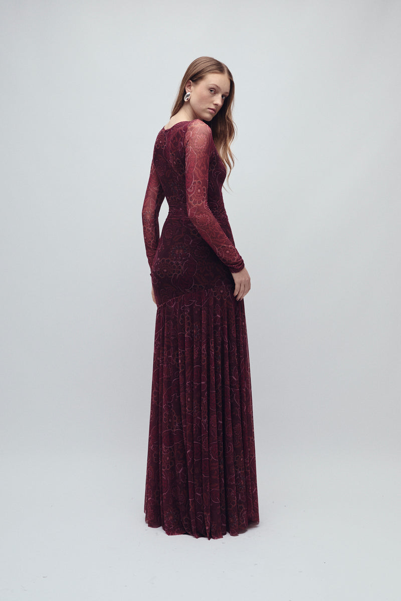 ROBBINSON DRESS ORACLES MERLOT