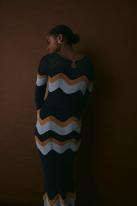 ASTOR DRESS DUSTY BLUE