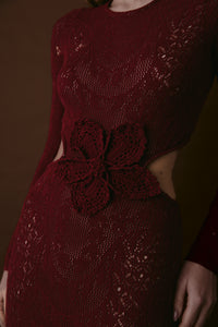 BLEECKER DRESS MERLOT