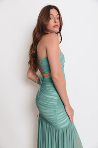 HUDSON DRESS AQUA (PRE ORDER)