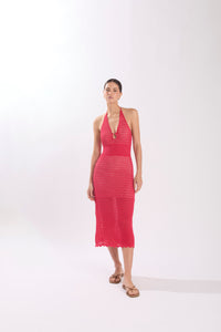 BEVERLY DRESS CLARED RED