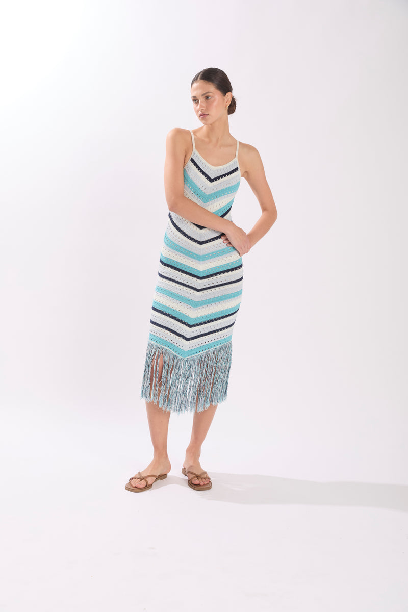 HENDRIX DRESS COASTAL SHADE