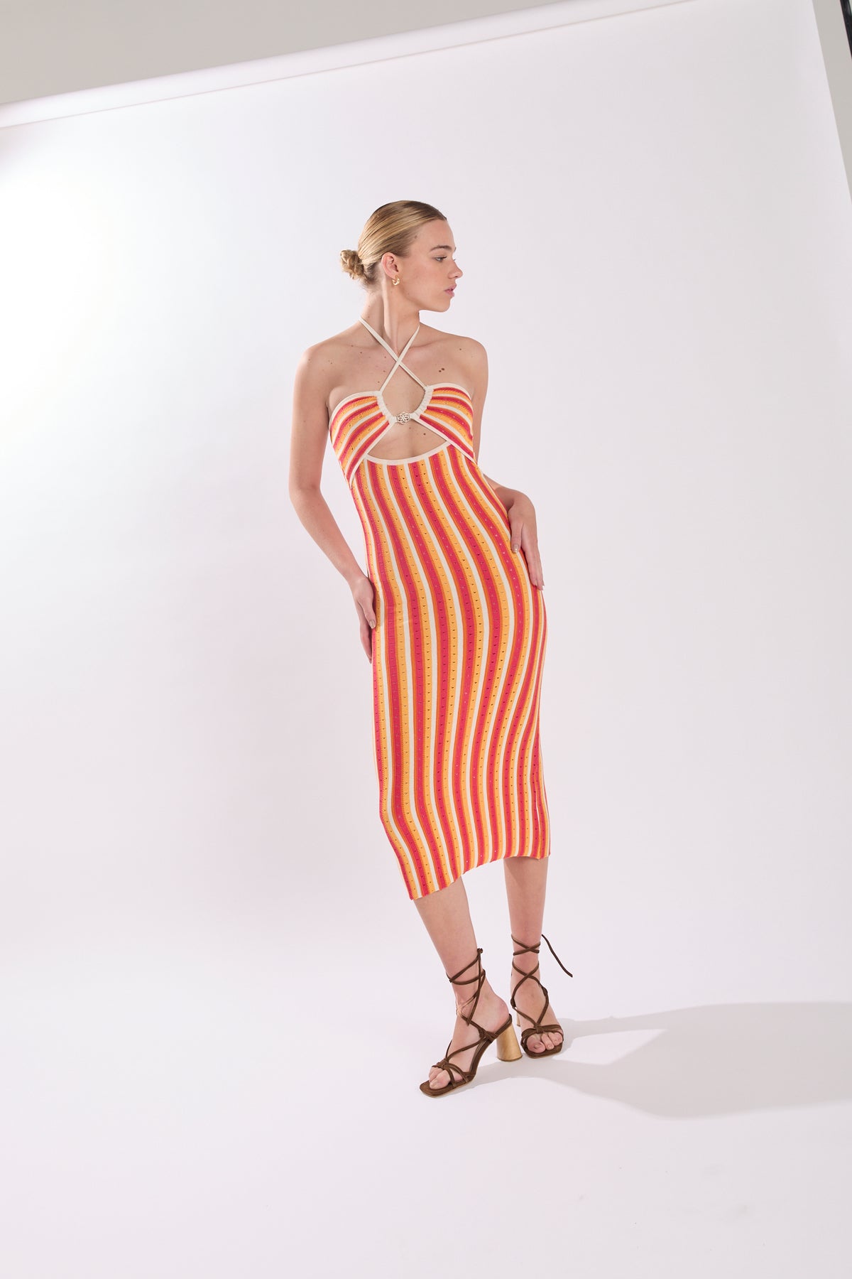 MARGOT DRESS ORANGE OCHRE