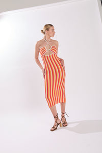 MARGOT DRESS ORANGE OCHRE