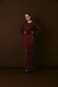 BLEECKER DRESS MERLOT