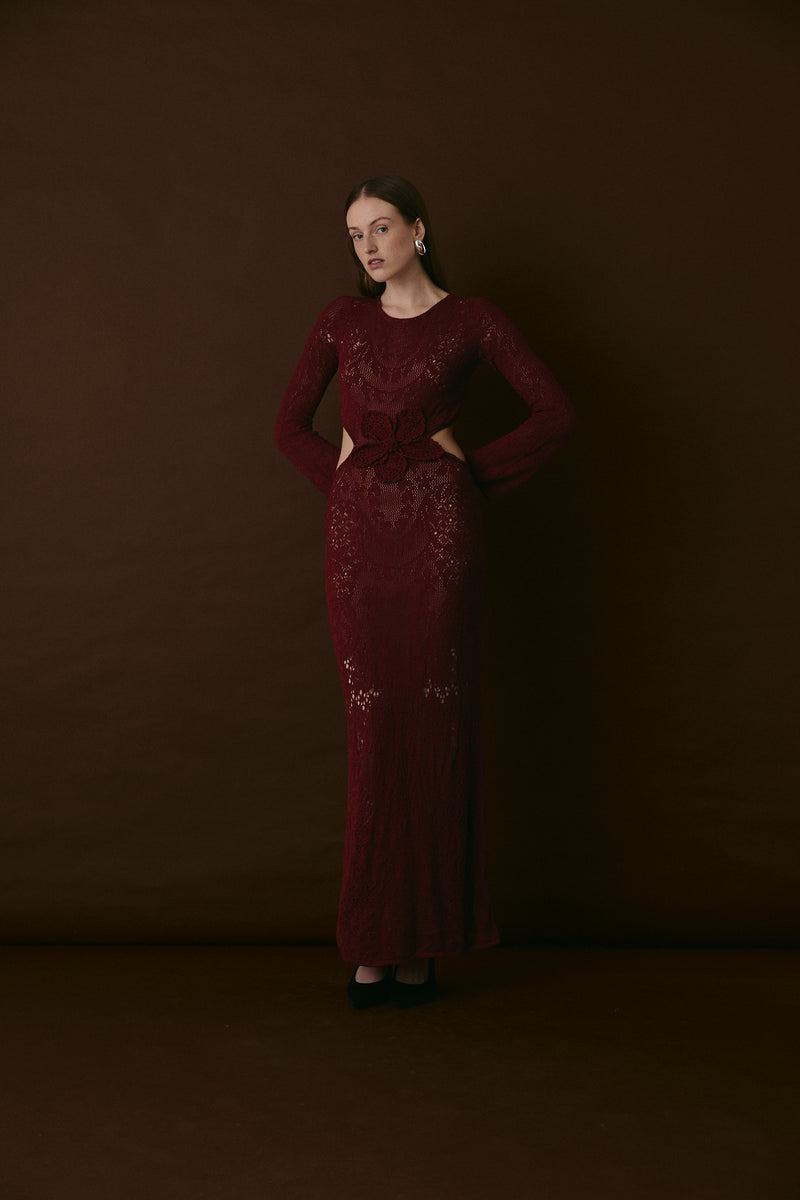 BLEECKER DRESS MERLOT