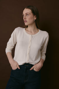 CREW NECK SWEATER ECRU