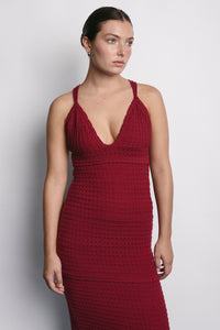 MORGAN DRESS MERLOT