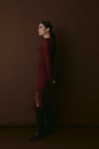 MERCER DRESS MERLOT