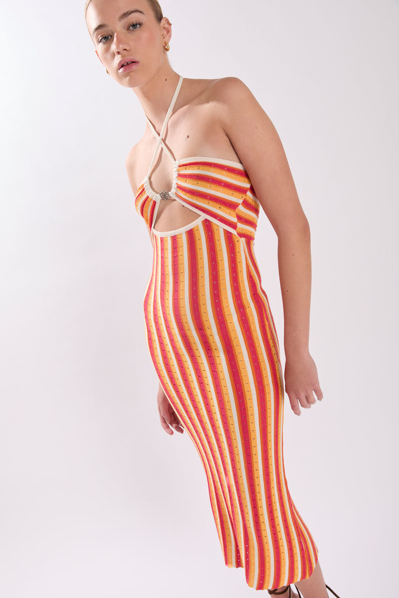 MARGOT DRESS ORANGE OCHRE