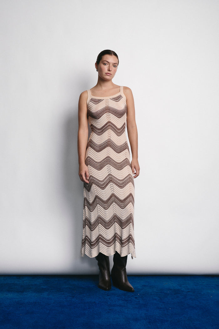 DREW DRESS MACADAMIA (PRE ORDER)
