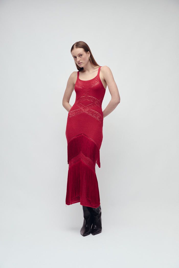 COOPER DRESS SCARLET